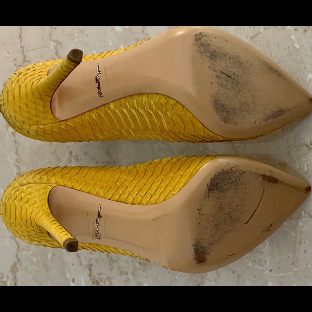 Salvatore Ferragamo Yellow Python Snake - Picture 7 of 7